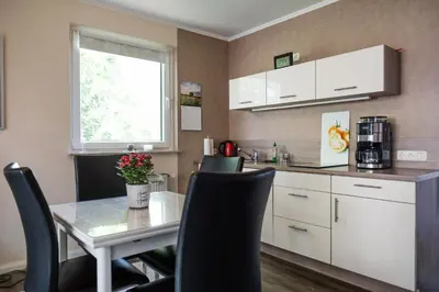 Küche/Küchenzeile in der Unterkunft Ferienwohnung FANNYS