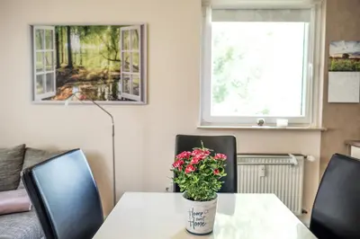 Ein Sitzbereich in der Unterkunft Ferienwohnung FANNYS