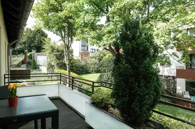 Ein Garten an der Unterkunft Ferienwohnung FANNYS