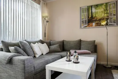 Ein Sitzbereich in der Unterkunft Ferienwohnung FANNYS