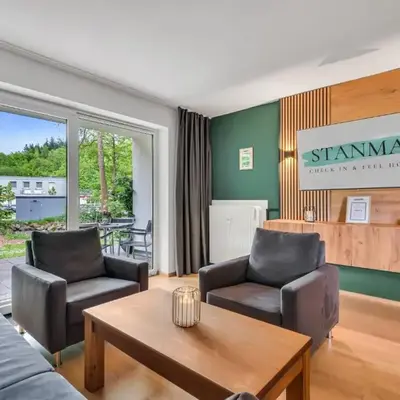 STANMA Lodge Braunlage - Naturpartments am Fluss mit Sauna und Bergblick