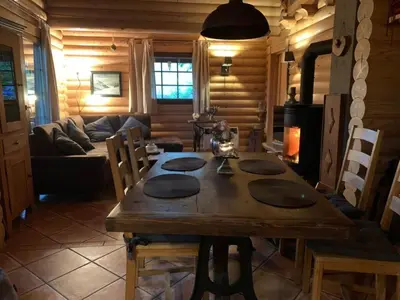 Ein Sitzbereich in der Unterkunft Holiday home Placzek