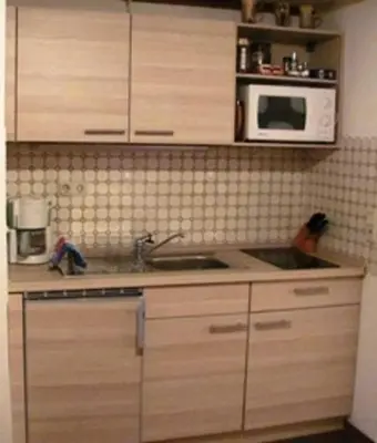Küche/Küchenzeile in der Unterkunft Ferienwohnung im ältesten Fachwerkhaus