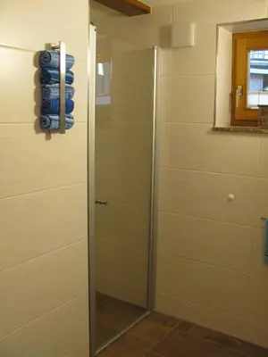 Ein Badezimmer in der Unterkunft Ferienwohnung im ältesten Fachwerkhaus
