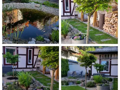 Ein Garten an der Unterkunft Fewo An der alten Stadtmauer