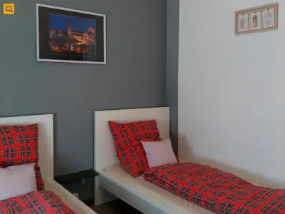 Ein Bett oder Betten in einem Zimmer der Unterkunft Ferienwohnung Quedlinburg