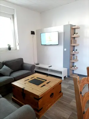 Ein Sitzbereich in der Unterkunft Ferienwohnung Quedlinburg