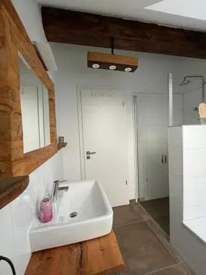 Ein Badezimmer in der Unterkunft Hubertusgrund