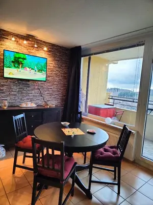 Ein Sitzbereich in der Unterkunft Apartment Walpurgis mit toller Aussicht & Schwimmbad