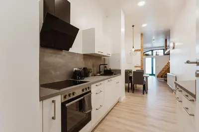 Küche/Küchenzeile in der Unterkunft Ferienwohnung Hubertuseck