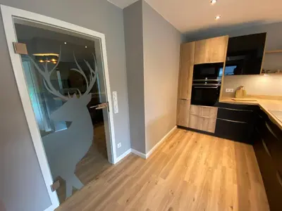 Küche/Küchenzeile in der Unterkunft Ferienwohnung TraumBlick-Penthouse