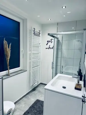 Ein Badezimmer in der Unterkunft Harzheimat-Goslar Appartement