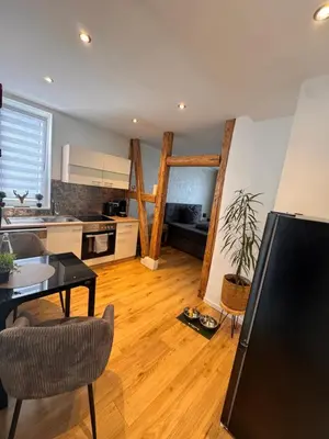Küche/Küchenzeile in der Unterkunft Harzheimat-Goslar Appartement