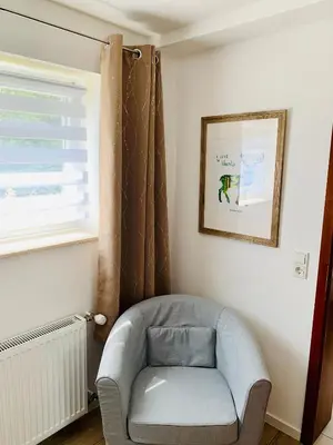 Ein Sitzbereich in der Unterkunft Haus Heidi Harz