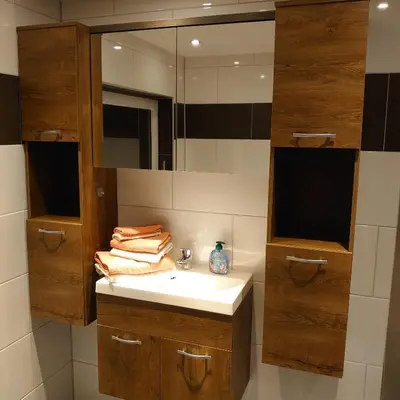 Ein Badezimmer in der Unterkunft FeWo Elmo's Nest
