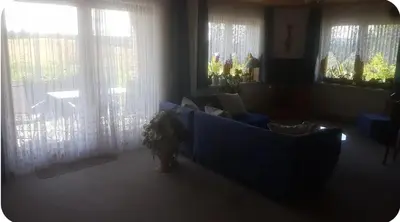 Ein Sitzbereich in der Unterkunft Haus Bergwiese