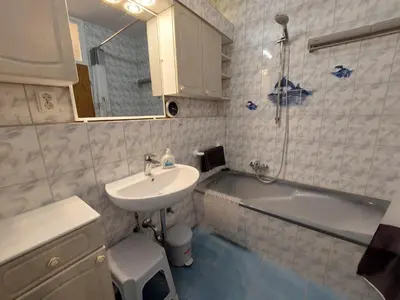 Ein Badezimmer in der Unterkunft Ferienwohnung Penthouse Wolke 16 mit Schwimmbad und Saunanutzung