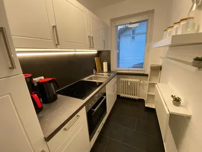 Küche/Küchenzeile in der Unterkunft Ferienwohnung KatzenTraum