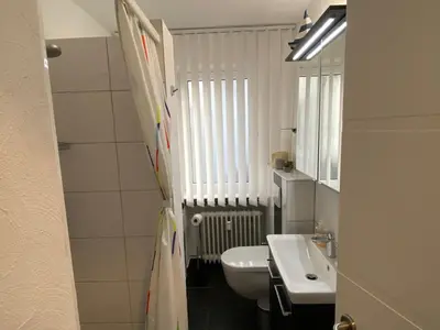 Ein Badezimmer in der Unterkunft Ferienwohnung KatzenTraum