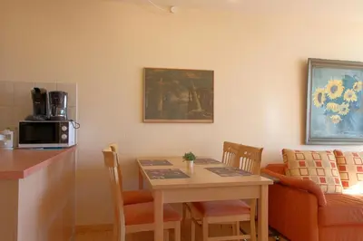 Ein Sitzbereich in der Unterkunft Apartment 518