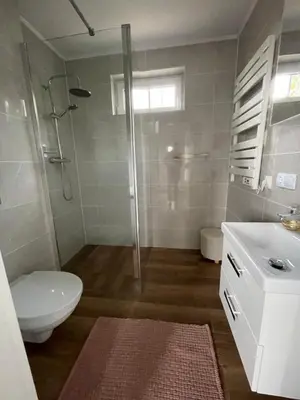 Ein Badezimmer in der Unterkunft Falkennest