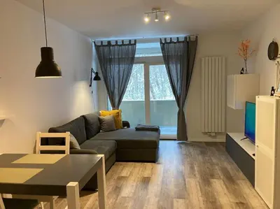 Ein Sitzbereich in der Unterkunft Appartement ComfortZone im Harz mit Sauna und Pool