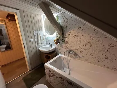Ein Badezimmer in der Unterkunft Ferienwohnungen Univers 4&4a