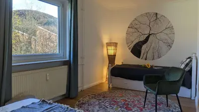 Ein Bett oder Betten in einem Zimmer der Unterkunft Ferienwohnung Hygge