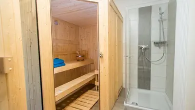 Ein Badezimmer in der Unterkunft Ferienhäuser Ilsestein Einzelhaus, 130 qm, 4 Schlafzimmer