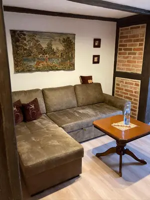 Ein Sitzbereich in der Unterkunft Schöne Ecke 13