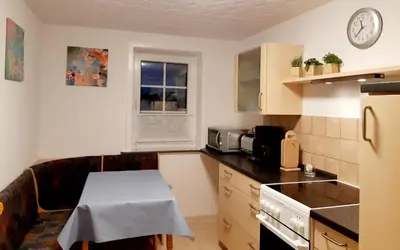 Küche/Küchenzeile in der Unterkunft Ferienwohnung Rieger 2