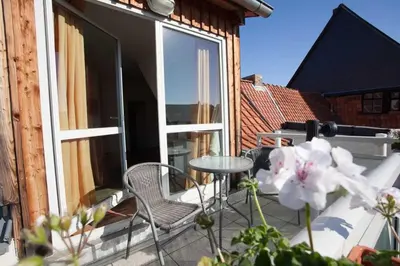 Ein Balkon oder eine Terrasse in der Unterkunft Ferienresidenz Schlossblick