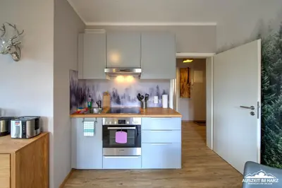 Küche/Küchenzeile in der Unterkunft Auszeit-im-Harz Haus 1 Wohnung Wurmberg