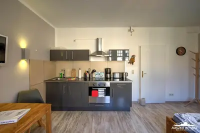 Küche/Küchenzeile in der Unterkunft Auszeit-im-Harz Haus 1 Wohnung Hexenstübchen