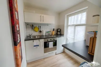 Küche/Küchenzeile in der Unterkunft Auszeit-im-Harz Haus 1 Wohnung Brockenzwerg