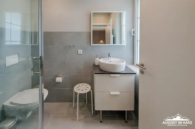 Ein Badezimmer in der Unterkunft Auszeit-im-Harz Haus 2 Wohnung 2