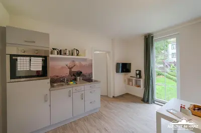 Küche/Küchenzeile in der Unterkunft Auszeit-im-Harz Haus 2 Wohnung 2