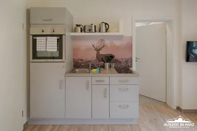 Küche/Küchenzeile in der Unterkunft Auszeit-im-Harz Haus 2 Wohnung 2