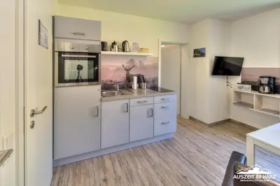 Küche/Küchenzeile in der Unterkunft Auszeit-im-Harz Haus 2 Wohnung 4