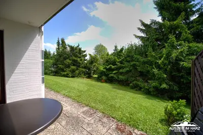 Ein Garten an der Unterkunft Auszeit-im-Harz Haus 3 Wohnung 2