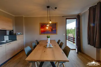 Küche/Küchenzeile in der Unterkunft Auszeit-im-Harz Haus 3 Wohnung 5