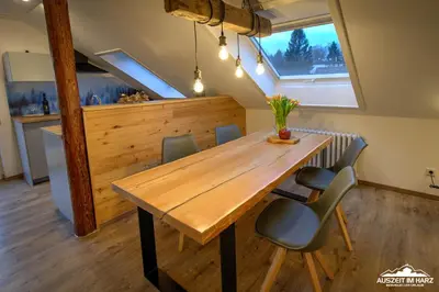 Küche/Küchenzeile in der Unterkunft Auszeit-im-Harz Haus 3 Wohnung 8