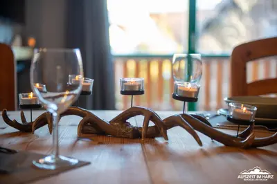 Getränke in der Unterkunft Auszeit-im-Harz Haus 5 Wohnung 21