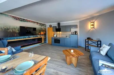Küche/Küchenzeile in der Unterkunft Auszeit-im-Harz Haus 5 Wohnung 22