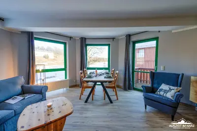 Ein Sitzbereich in der Unterkunft Auszeit-im-Harz Haus 5 Wohnung 22