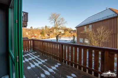 Ein Balkon oder eine Terrasse in der Unterkunft Auszeit-im-Harz Haus 5 Wohnung 23