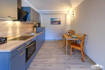 Küche/Küchenzeile in der Unterkunft Auszeit-im-Harz Haus 5 Wohnung 23