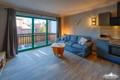 Ein Sitzbereich in der Unterkunft Auszeit-im-Harz Haus 5 Wohnung 24