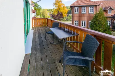 Ein Balkon oder eine Terrasse in der Unterkunft Auszeit-im-Harz Haus 5 Wohnung 25