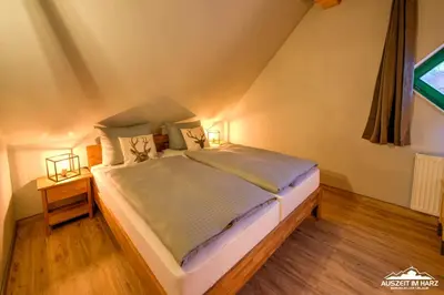 Ein Bett oder Betten in einem Zimmer der Unterkunft Auszeit-im-Harz Haus 5 Wohnung 31